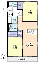 セディア 2LDKの間取図画像
