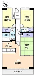 グランデージ八千代中央 3LDKの間取図画像
