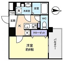ＬＵＸＥＮＡ（ラグゼナ）勝田台 4階1Kの間取り