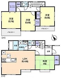 佐倉市上志津貸家 1階4LDKの間取り