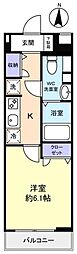 ＬＵＸＥＮＡ（ラグゼナ）勝田台 5階1Kの間取り