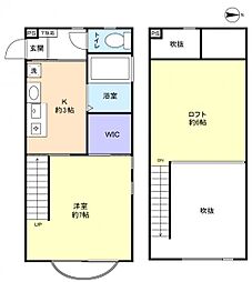 オーガニックプロバンス勝田台 1Kの間取図画像