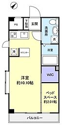 ティアラ村上4 ワンルームの間取図画像