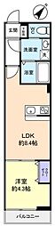 SHELLMAISON 1LDKの間取図画像