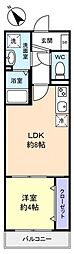 Eriu 1LDKの間取図画像