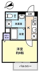 アーバンレジデンスＮＩＩ（ニイ） 3階1Kの間取り