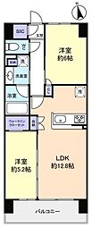 スカイグランデ津田沼 2LDKの間取図画像