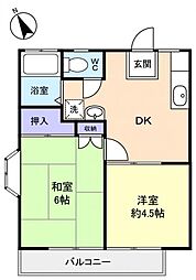 コーポツカサ 2DKの間取図画像