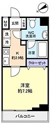 アセントY津田沼 1Kの間取図画像