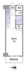 錦糸町ハイタウン 1Kの間取図画像