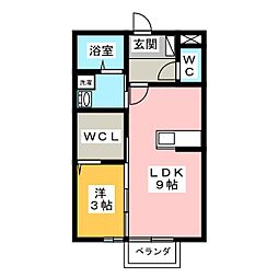 K'sハイム2 1LDKの間取図画像