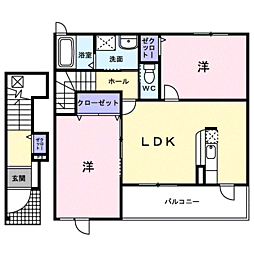 アーバンパレス 2LDKの間取図画像