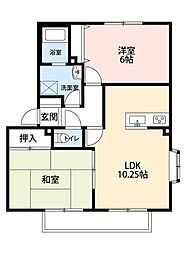 マ,メゾンB 2LDKの間取図画像
