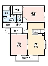 マ,メゾンA 2LDKの間取図画像