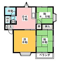 ハイツカレントＡ 203 ｜ 三重県名張市鴻之台１番町148（賃貸アパート3DK・2階・48.04㎡） その2