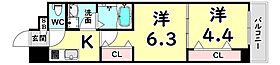 兵庫県神戸市東灘区住吉宮町７丁目2-32（賃貸マンション2K・4階・35.44㎡） その2