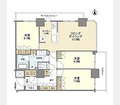 ブランズタワー・ウェリス心斎橋NORTH  ｜ 大阪府大阪市中央区東心斎橋1丁目（賃貸マンション3LDK・26階・80.55㎡） その2