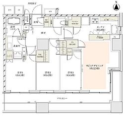 ザ・パークハウス大森タワー 3LDKの間取図画像