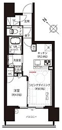 シティハウス中目黒レジデンス 1LDKの間取図画像
