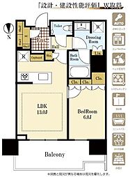 HARUMI FLAG SEA VILLAGEA棟 1LDKの間取図画像