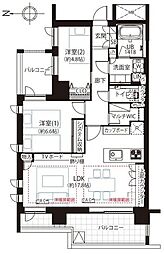 アトラス池尻レジデンス 2LDKの間取図画像