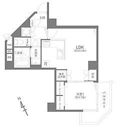 チュリス氷川坂 1LDKの間取図画像