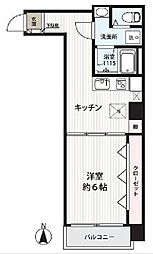 レオ五反田辻ビル 1Kの間取り