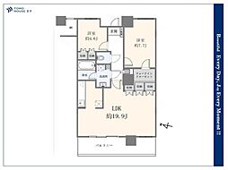 イーストコモンズ清澄白河セントラルタワー 2LDKの間取図画像