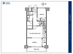 ハイネス上板橋 2LDKの間取図画像