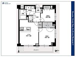 サンパレス田端壱番館 2SLDKの間取図画像