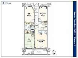 クレストフォルム南砂仙台堀川公園 2SLDKの間取図画像
