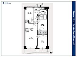 コスモ元浅草 2SLDKの間取図画像