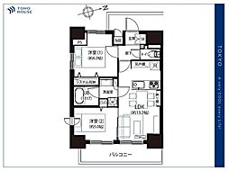 パティーナ新板橋 2LDKの間取図画像