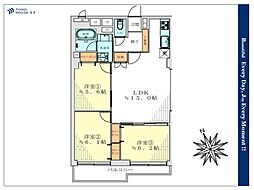 豊島ハイツ 3LDKの間取図画像