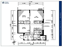 浅草サンパワー 2LDKの間取図画像