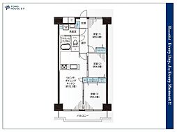 飯田橋第二パーク・ファミリア 3LDKの間取図画像