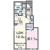 岡山県井原市西江原町1512-2（賃貸アパート1LDK・1階・50.14㎡） その2