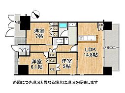 間取図画像 3LDK