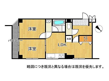 2LDK 間取り