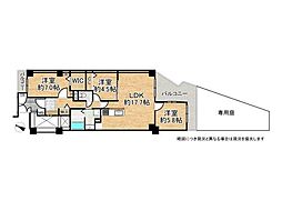 セレッソコート御影山手 3LDKの間取図画像