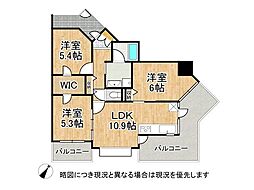 ワコーレグランフィス神戸 3LDKの間取図画像