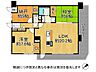 間取り：LDK20帖！L字バルコニーで広々と開放的な間取りです