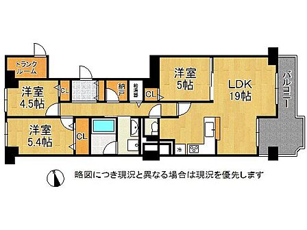 3LDK 間取り