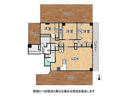 3LDK 間取り