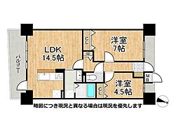 ローレル・トアスクエア 1SLDKの間取図画像