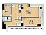 間取り：5帖の納戸とクローゼットを備えた、収納豊富で開放的な角住戸。