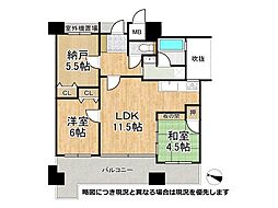 ワコーレアプローズ春日野 2SLDKの間取図画像