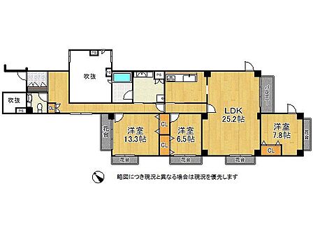 3LDK 間取り