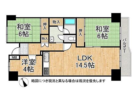 3LDK 間取り