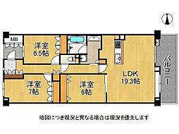 間取図画像 3LDK